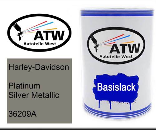 Harley-Davidson, Platinum Silver Metallic, 36209A: 500ml Lackdose, von ATW Autoteile West.